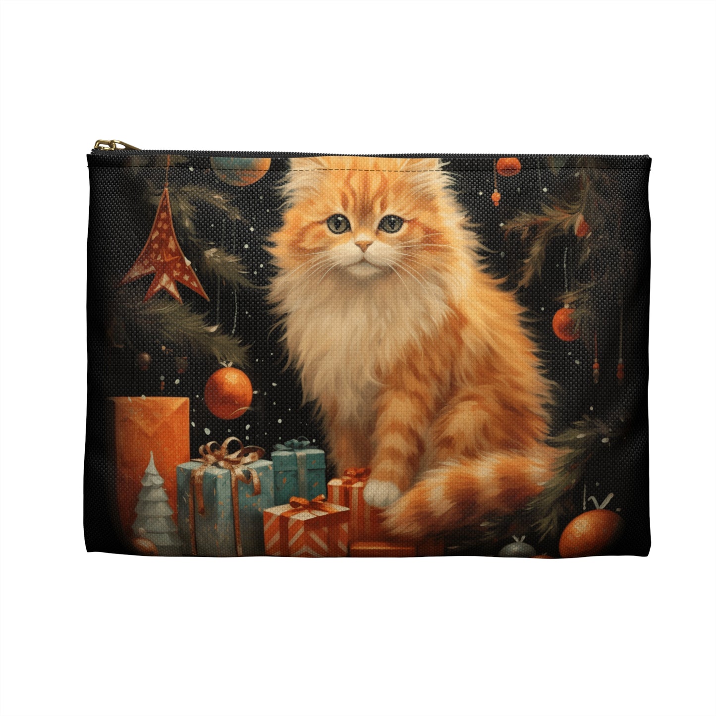 Christmas Cat 5 Accessory Pouch