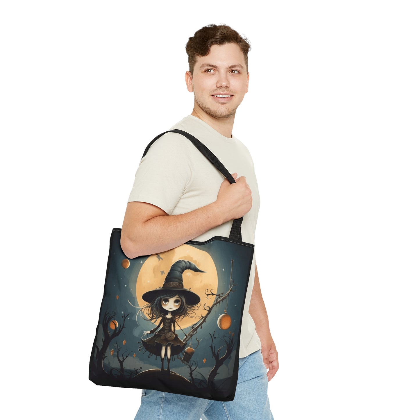 Sweet little witch Halloween Tote Bag (AOP)