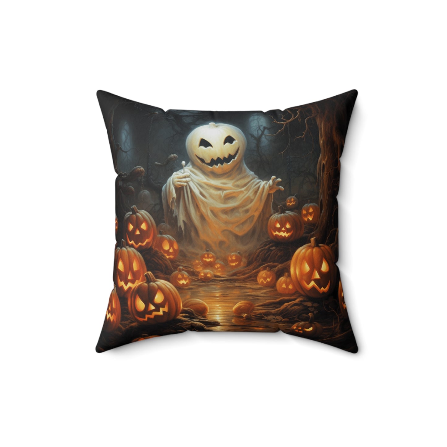 Halloween Jack Spun Polyester Square Pillow