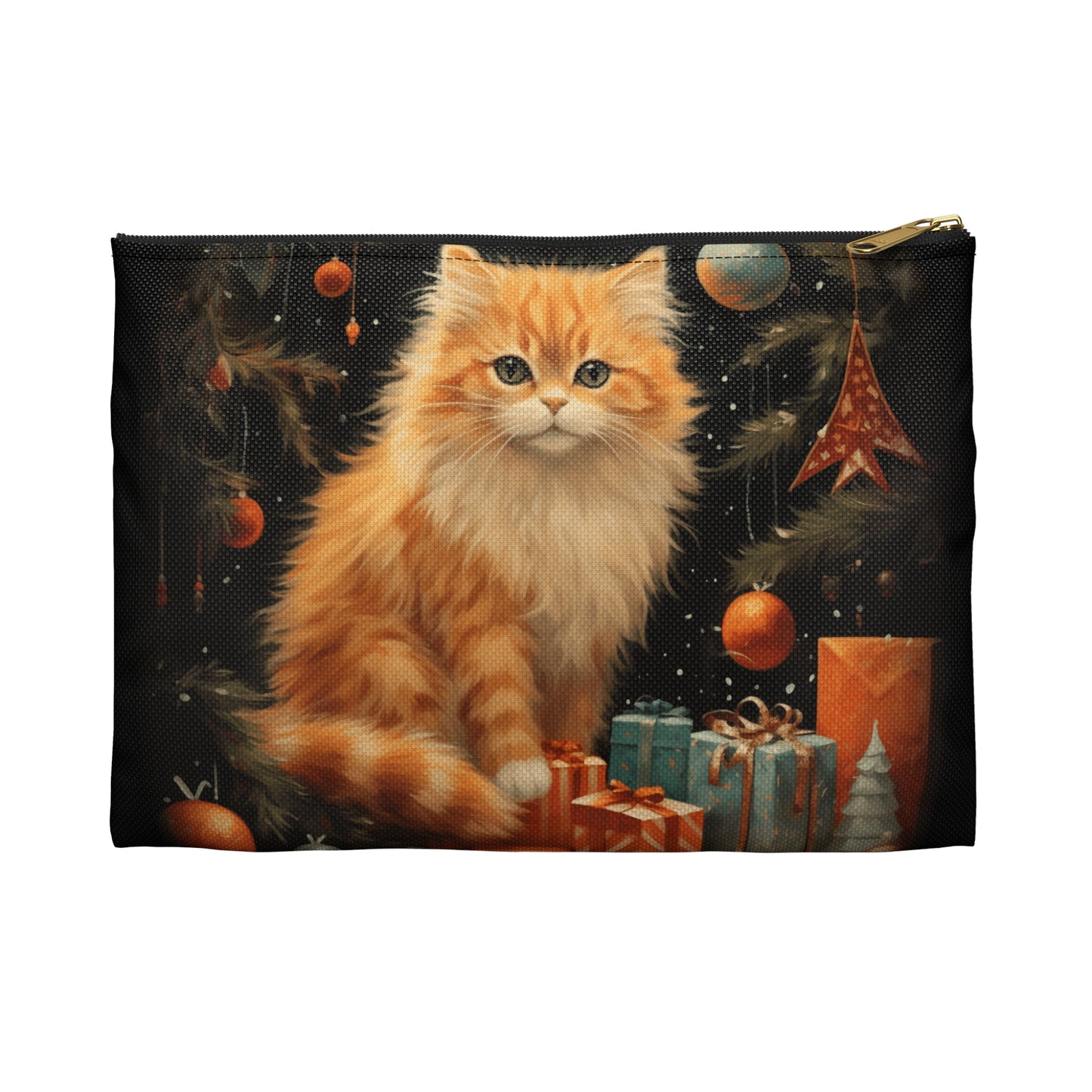 Christmas Cat 5 Accessory Pouch