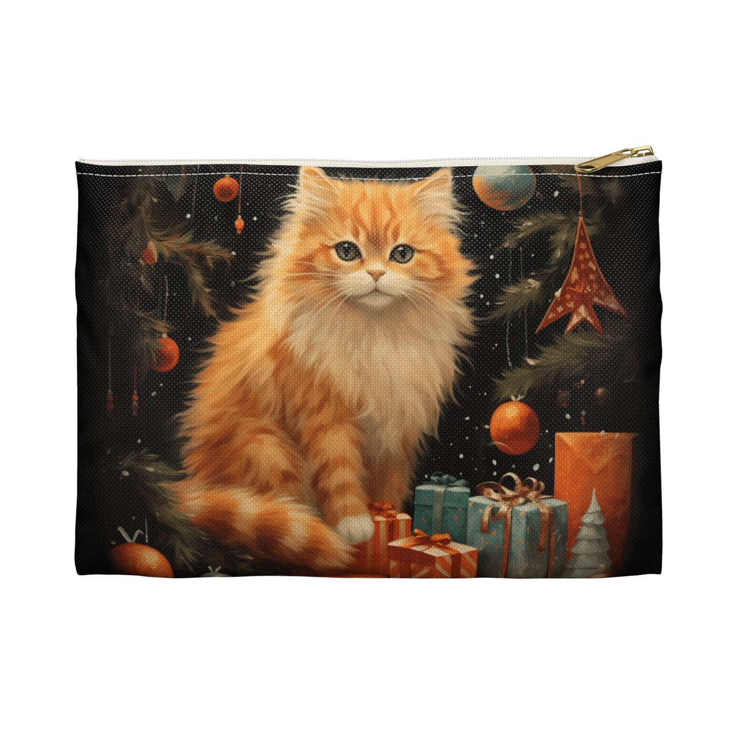 Christmas Cat 5 Accessory Pouch