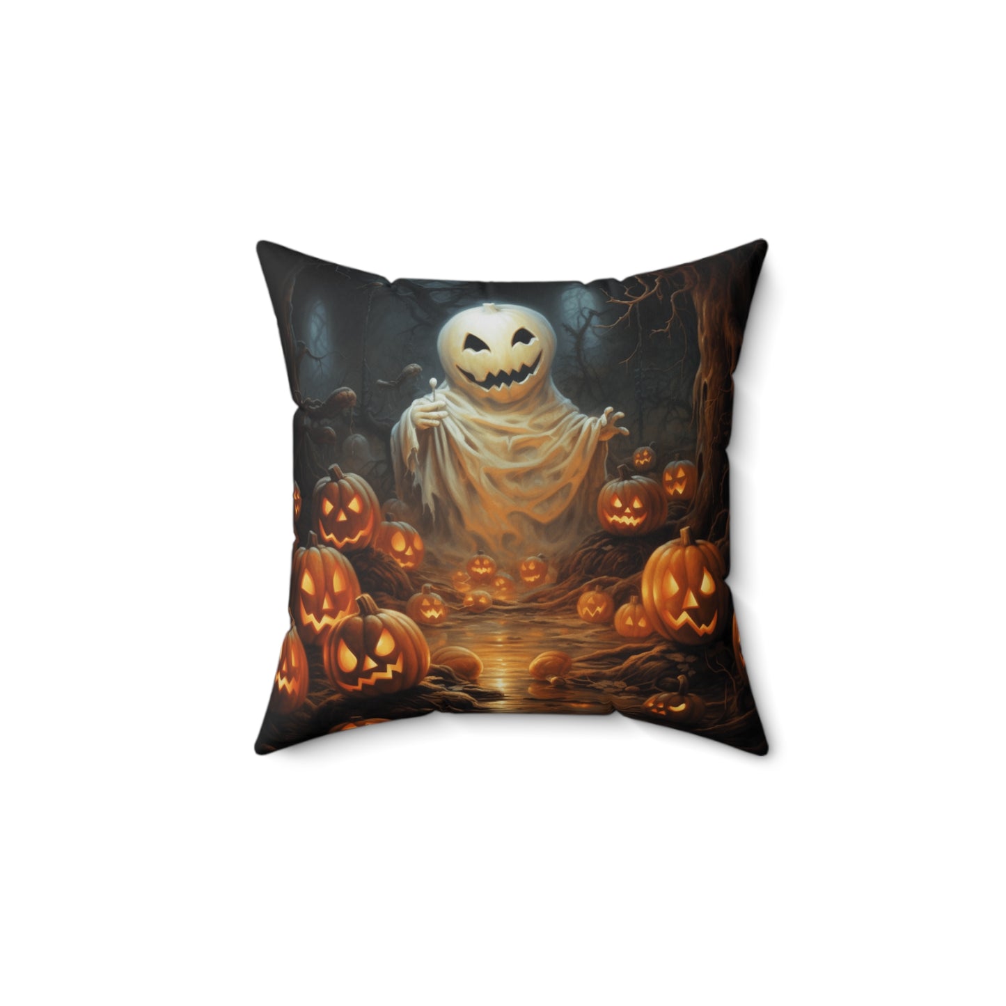 Halloween Jack Spun Polyester Square Pillow