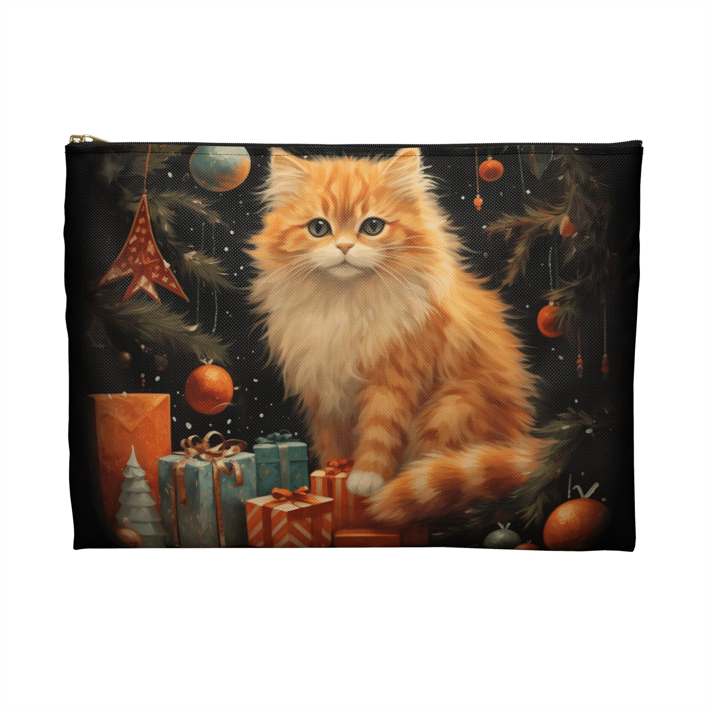 Christmas Cat 5 Accessory Pouch