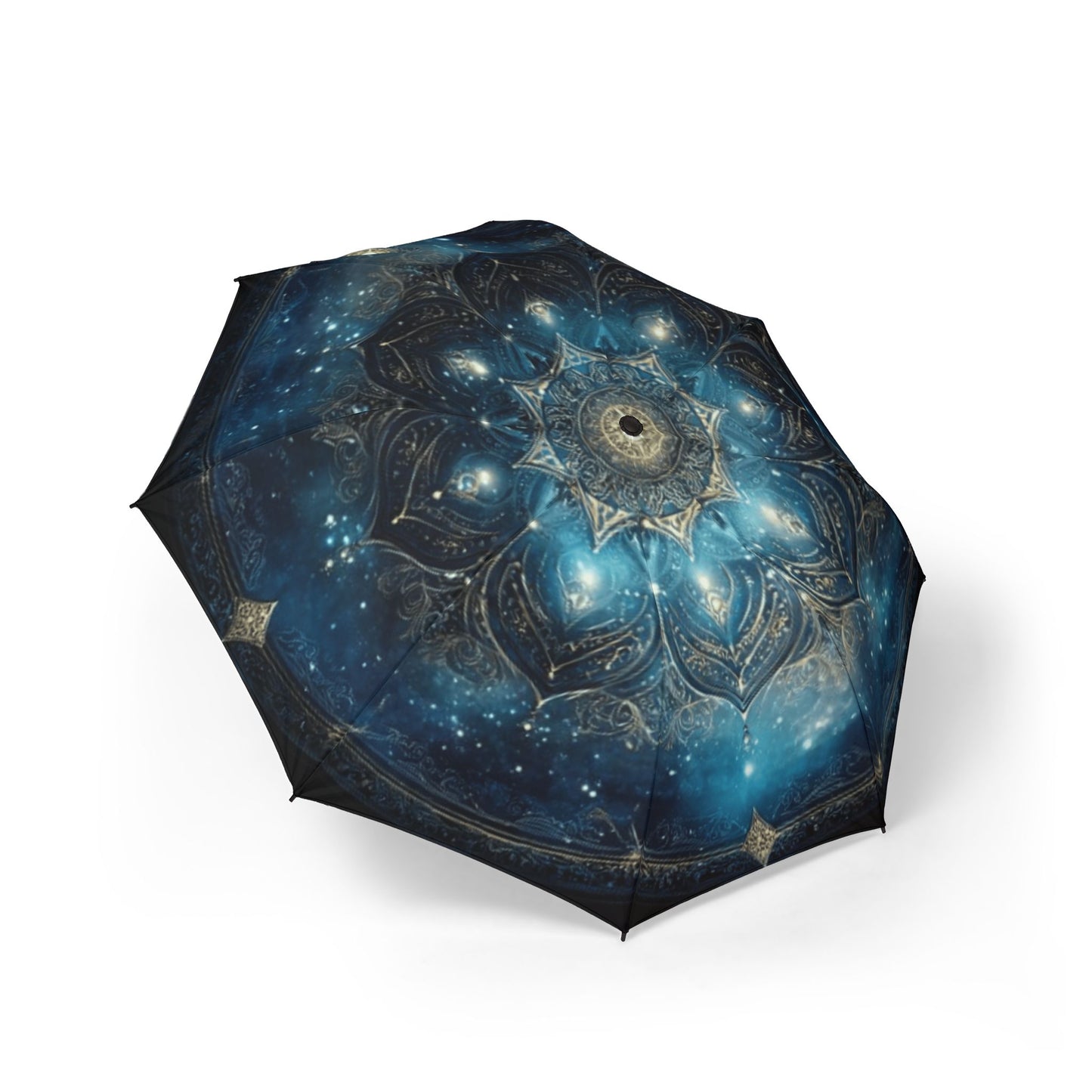Cosmic Mandala Semi-Automatic Foldable Umbrella | Stylish & Compact Travel Umbrella