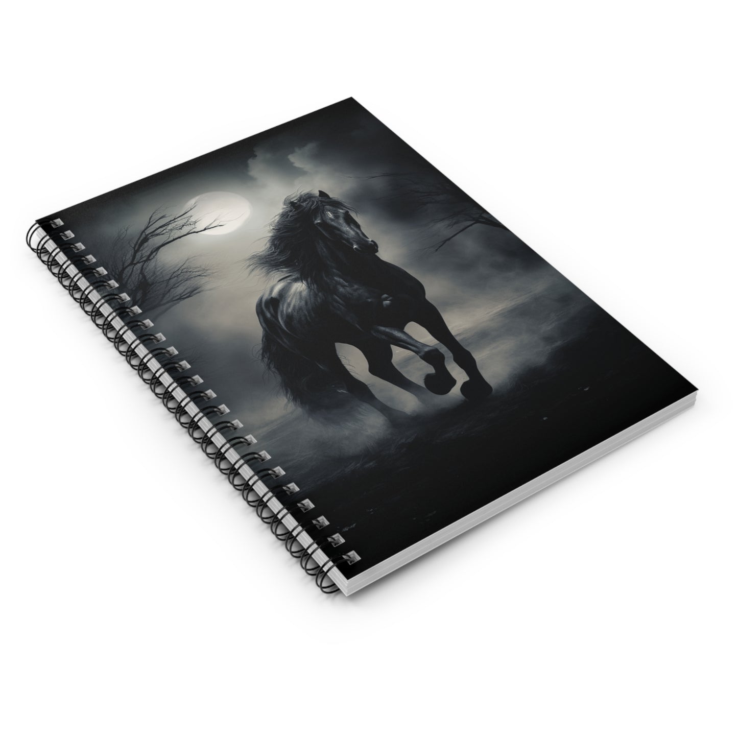 Horse in the mist Spiral Notebook - Ruled Line