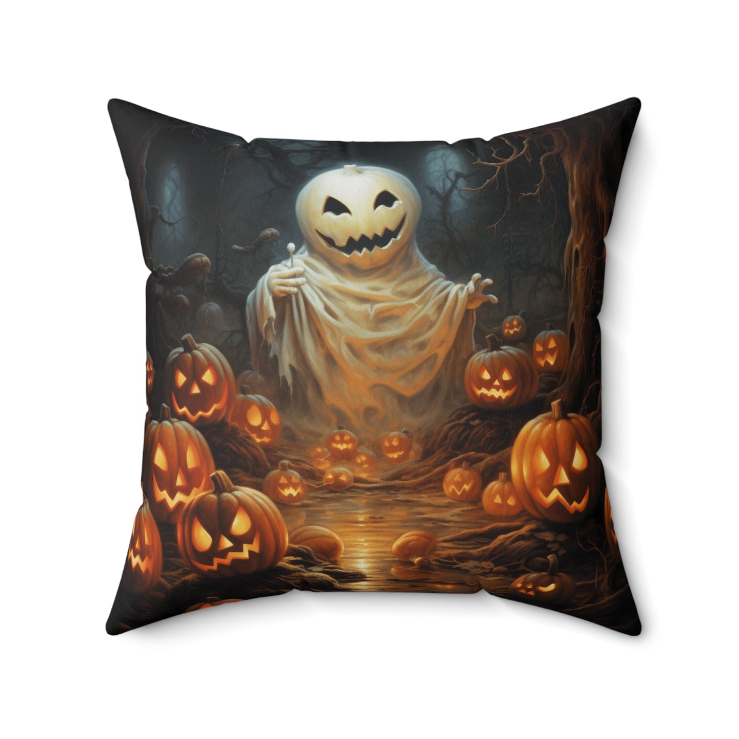 Halloween Jack Spun Polyester Square Pillow