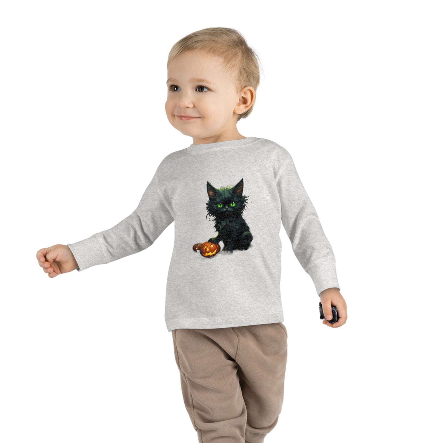 Halloween Cat2a Toddler Long Sleeve Tee