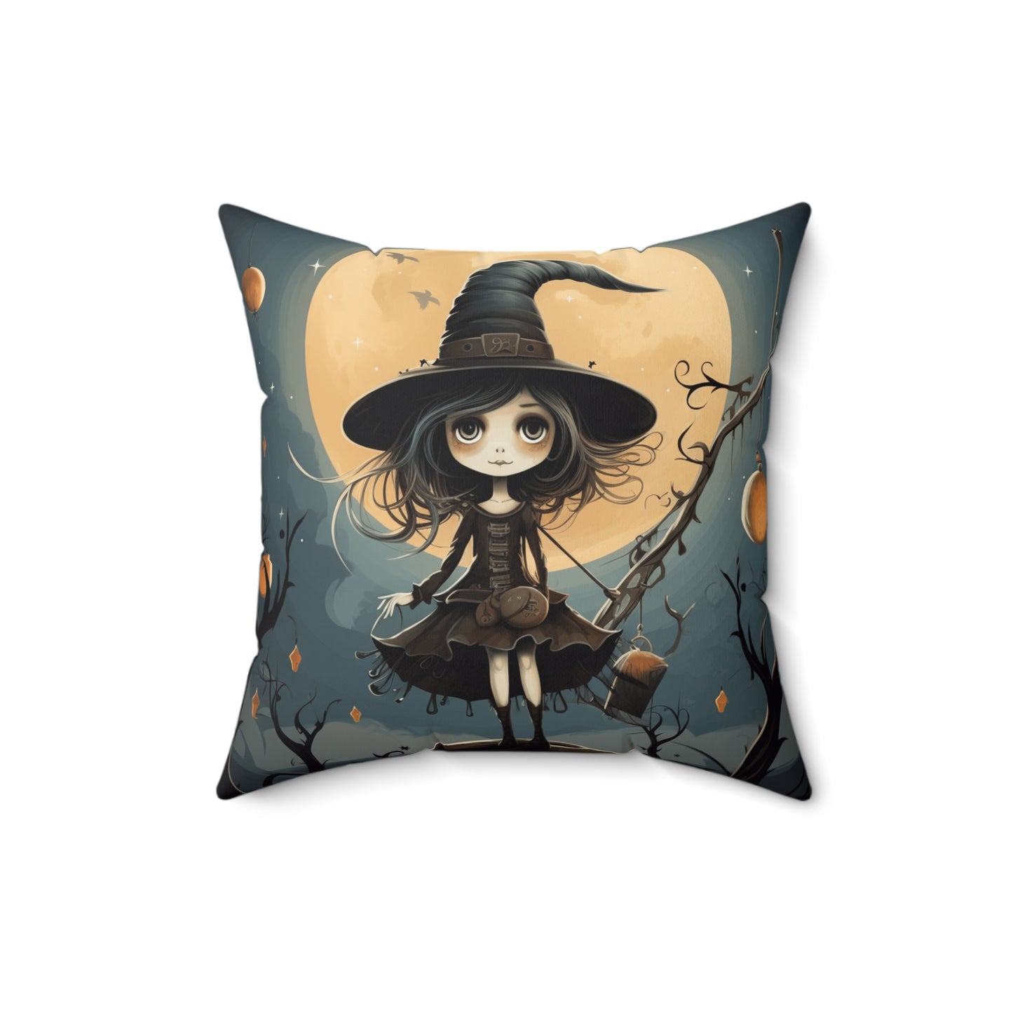 Sweet Little Witch Halloween Throw Pillow