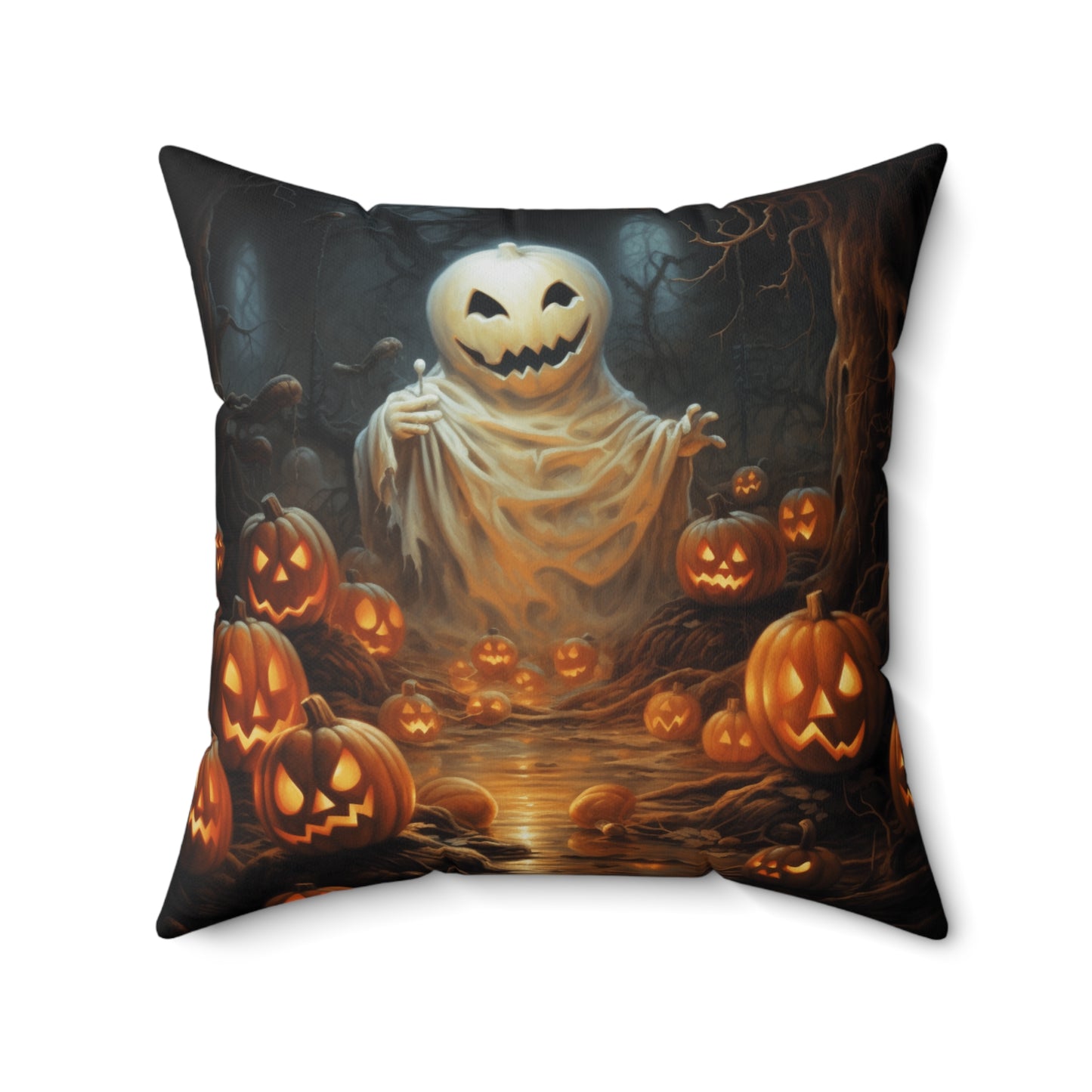 Halloween Jack Spun Polyester Square Pillow