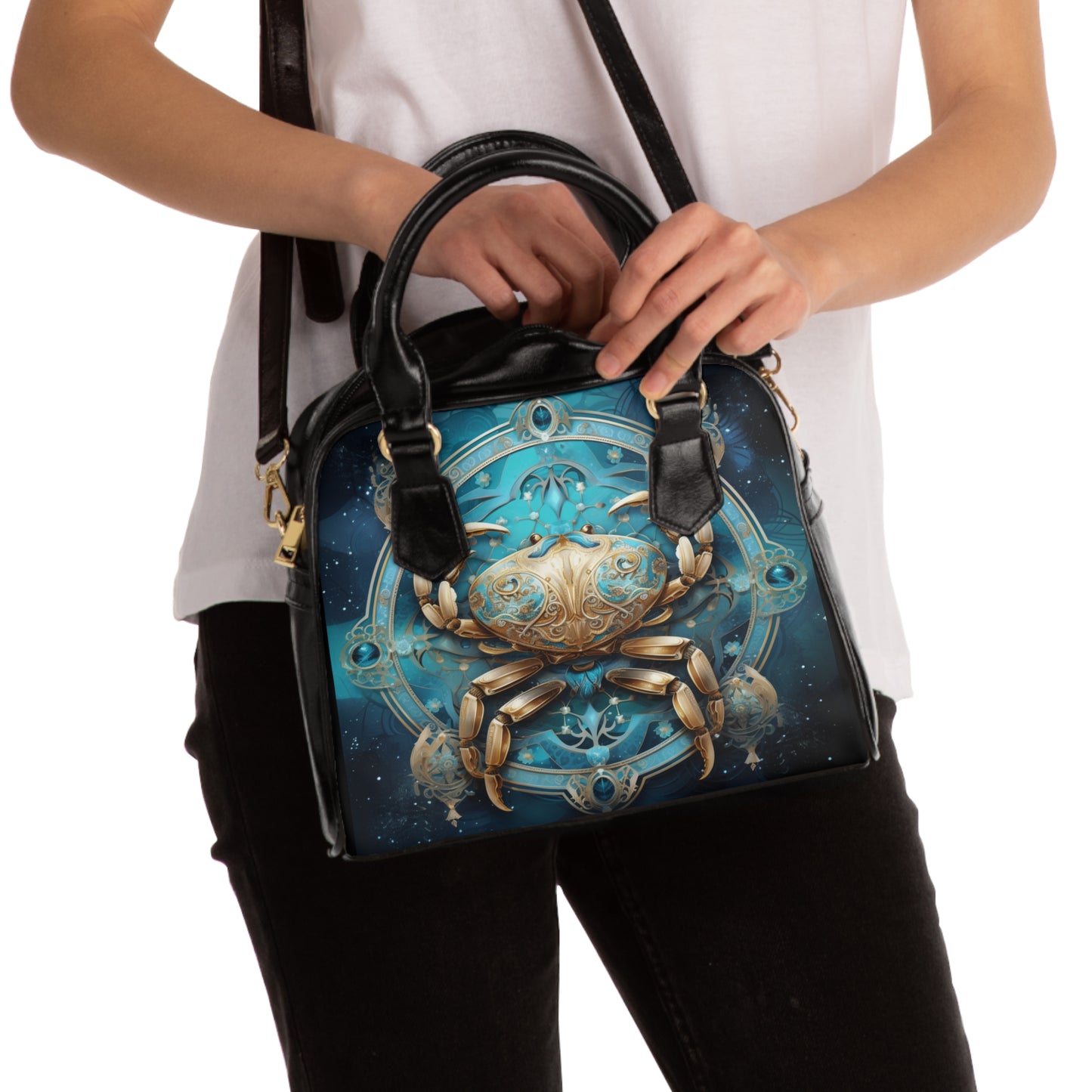 Cancer2 Zodiac Shoulder Handbag