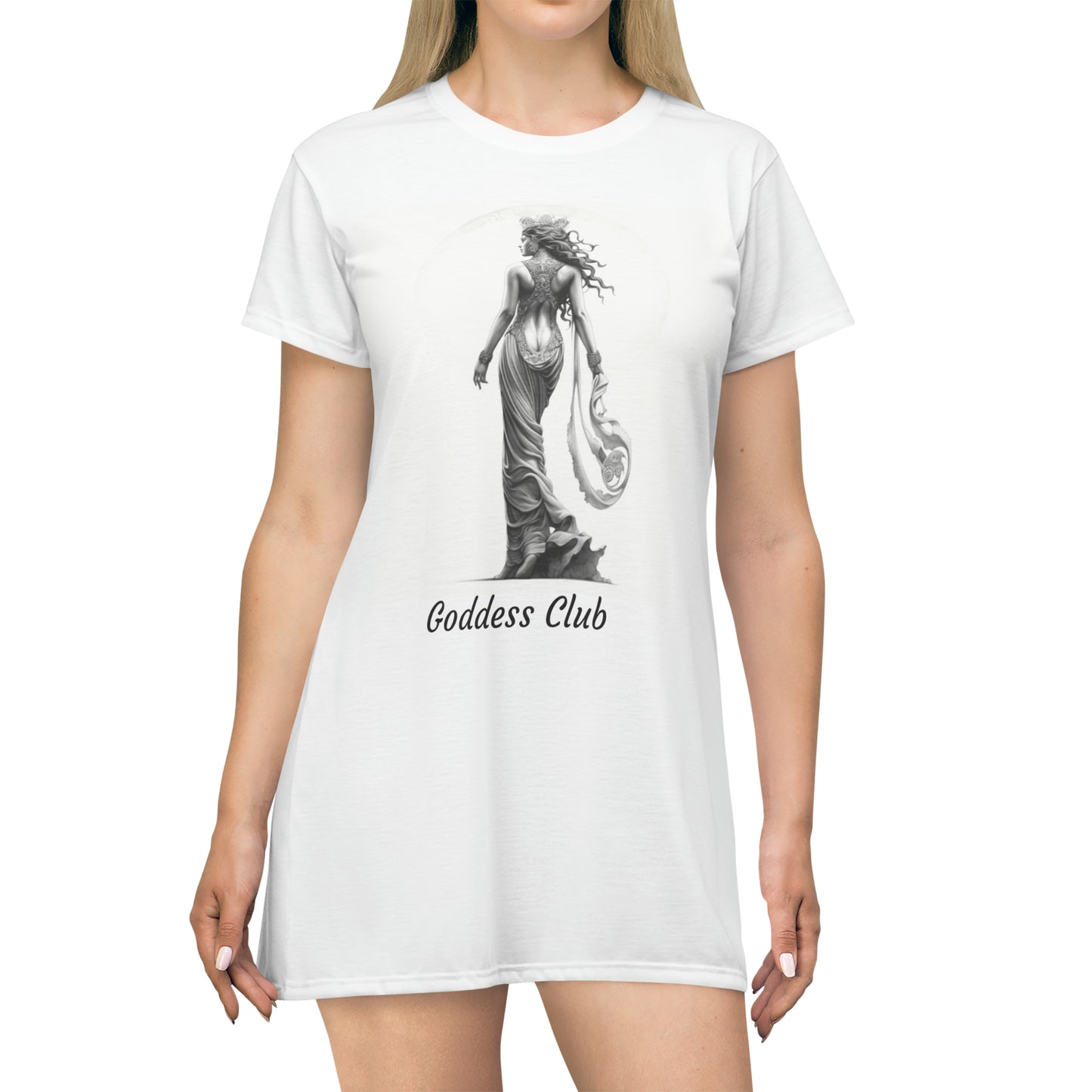 Goddess Club #101 T-Shirt Dress (AOP)