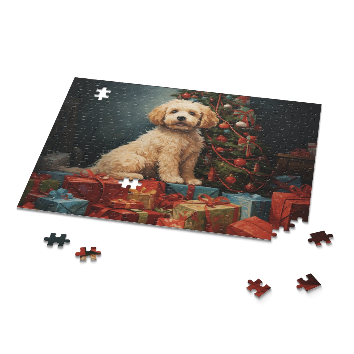 Christmas Dog Puzzle (120, 252, 500-Piece)