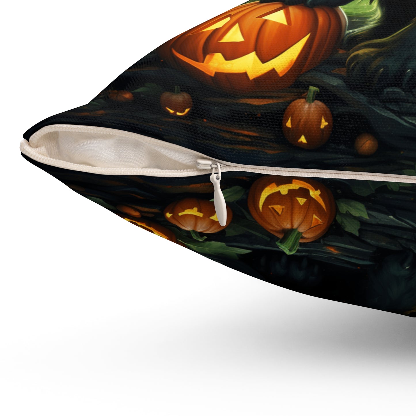 Halloween Cat2 Spun Polyester Square Throw Pillow