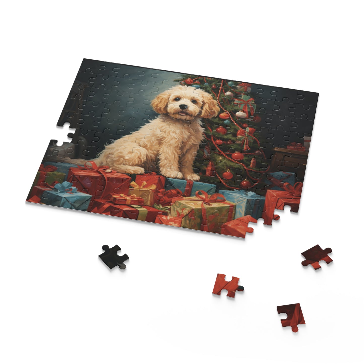 Christmas Dog Puzzle (120, 252, 500-Piece)