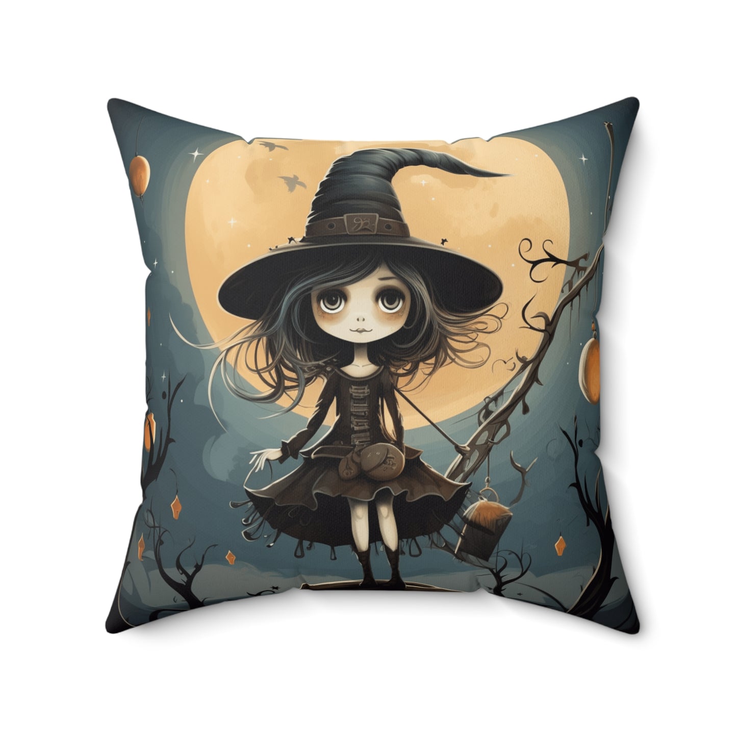 Sweet Little Witch Halloween Throw Pillow