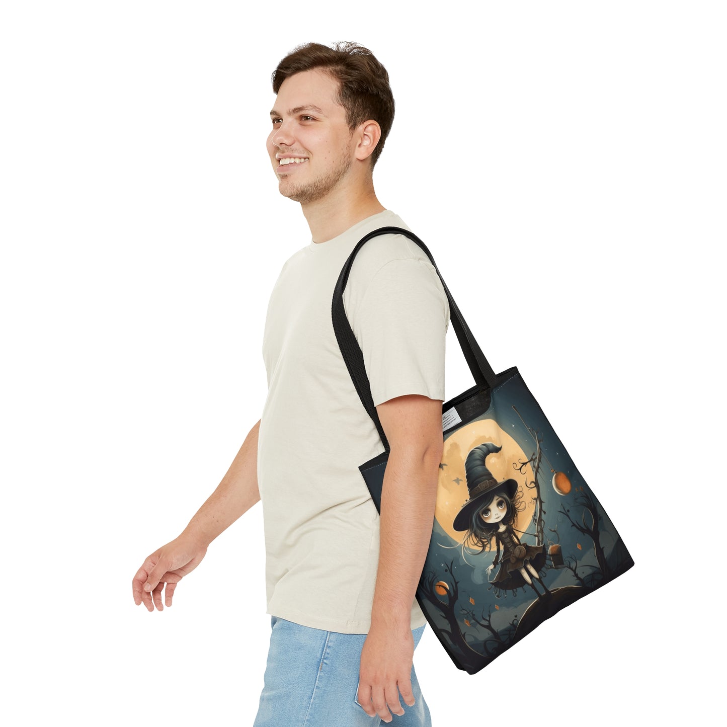 Sweet little witch Halloween Tote Bag (AOP)