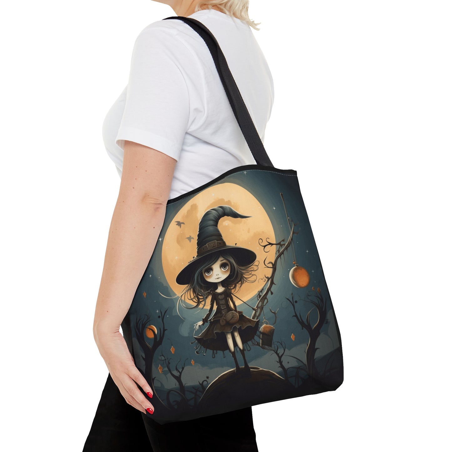 Sweet little witch Halloween Tote Bag (AOP)