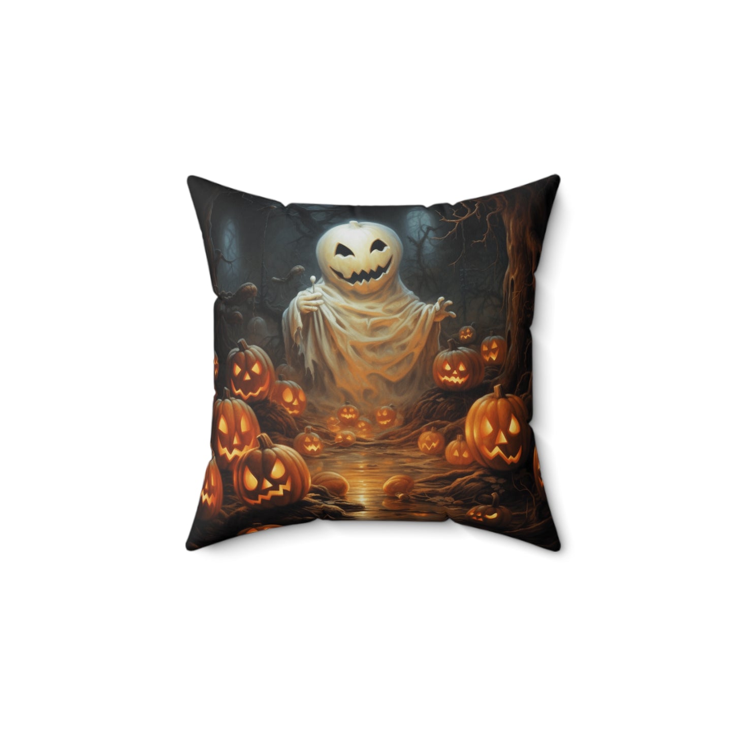 Halloween Jack Spun Polyester Square Pillow