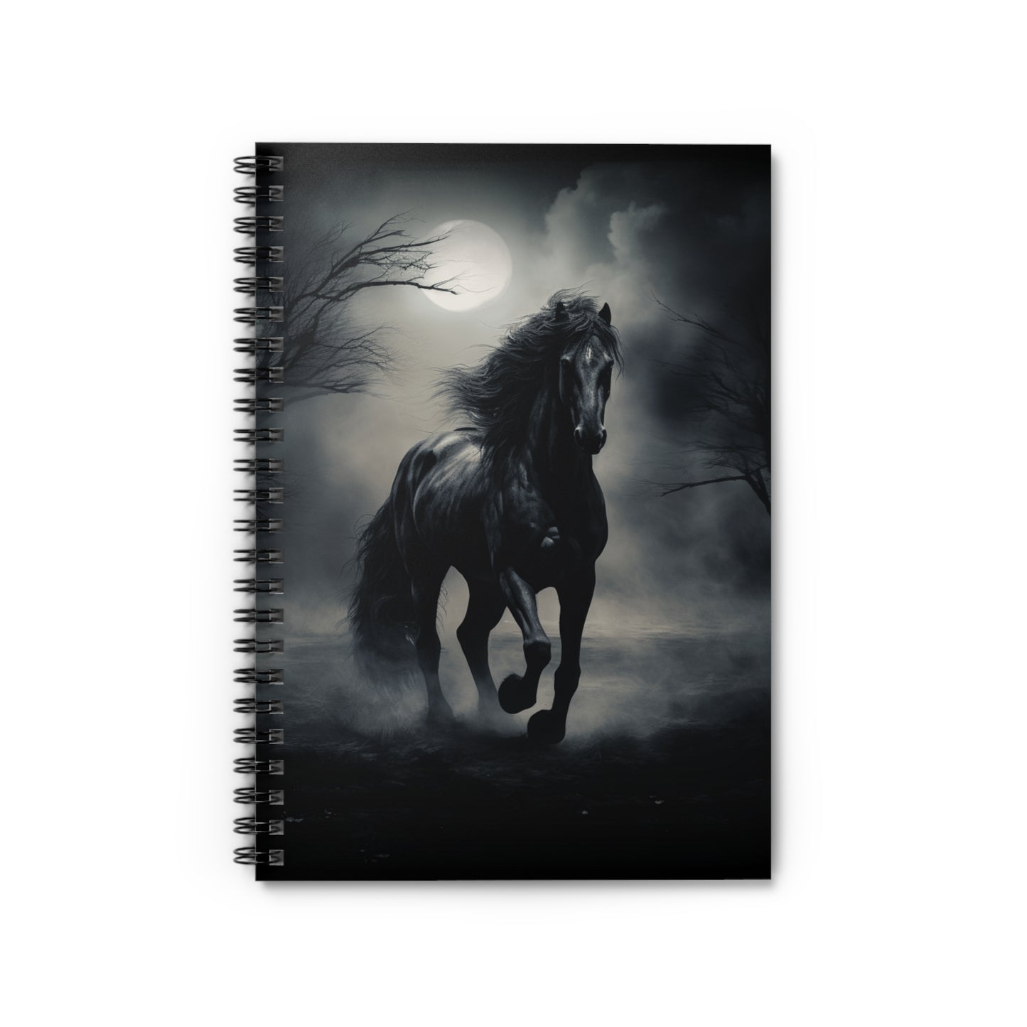 Horse in the mist Spiral Notebook - Ruled Line