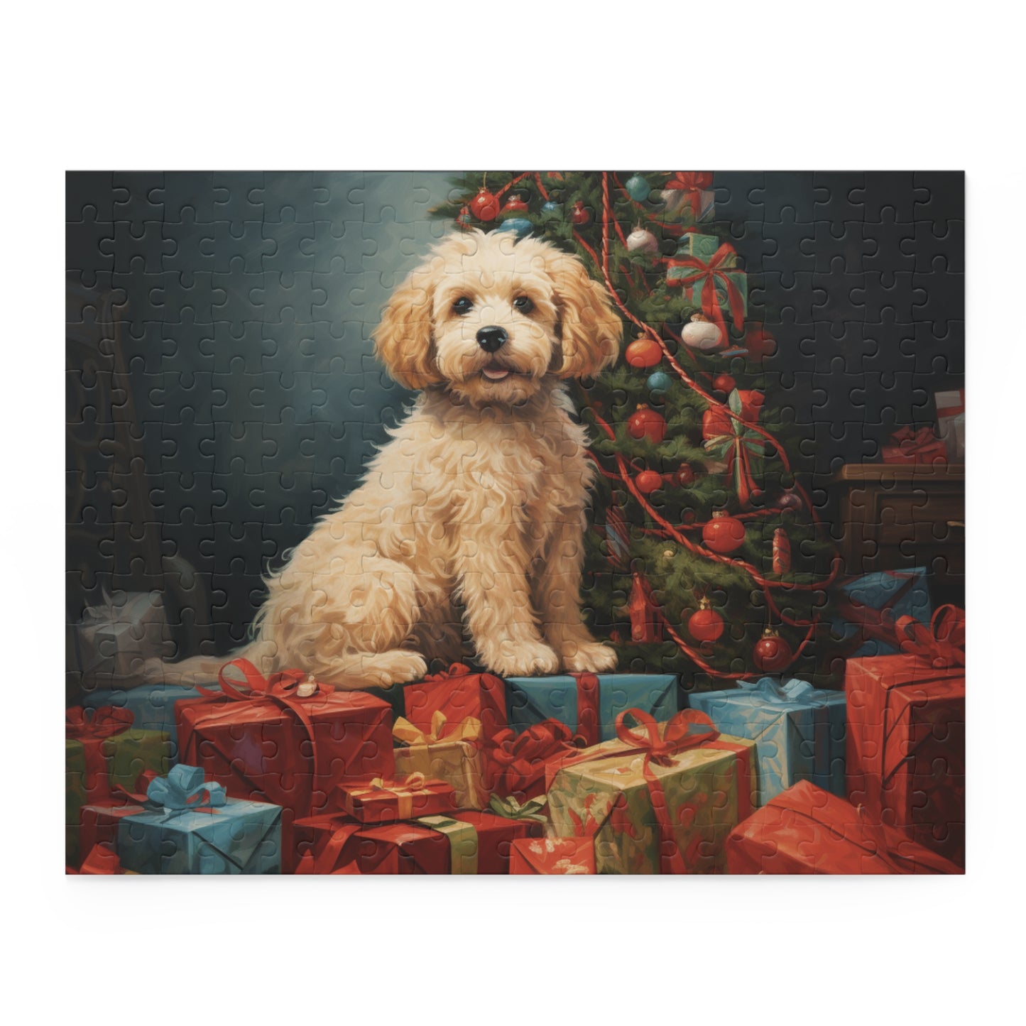 Christmas Dog Puzzle (120, 252, 500-Piece)