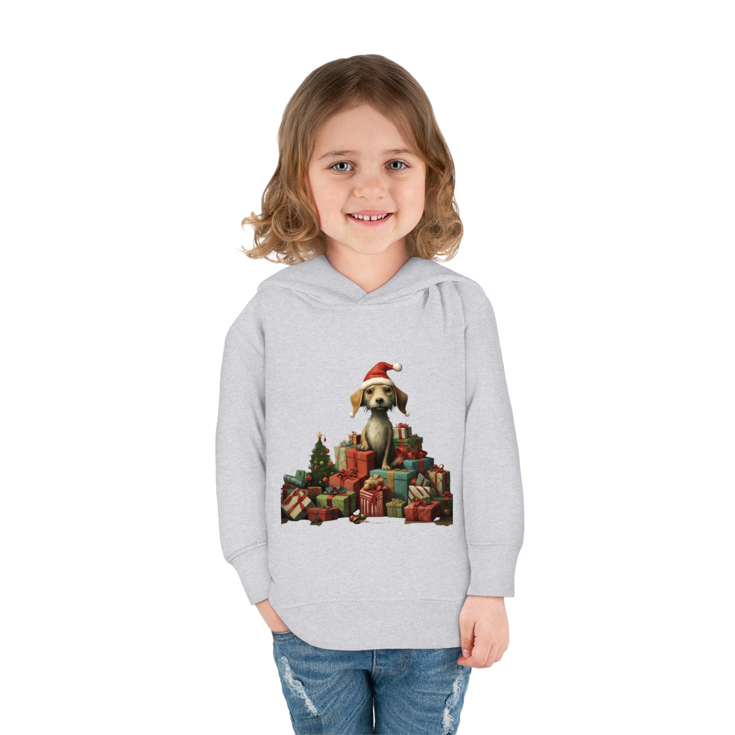 Christmas Dog 2 Toddler Pullover Fleece Hoodie