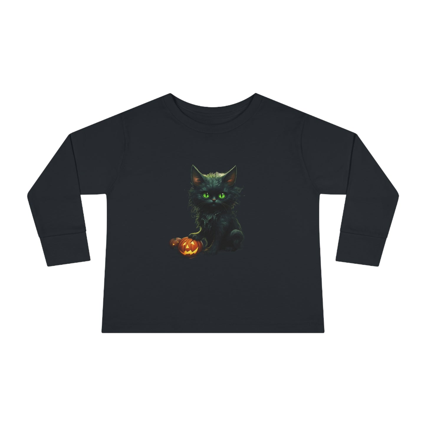 Halloween Cat2a Toddler Long Sleeve Tee