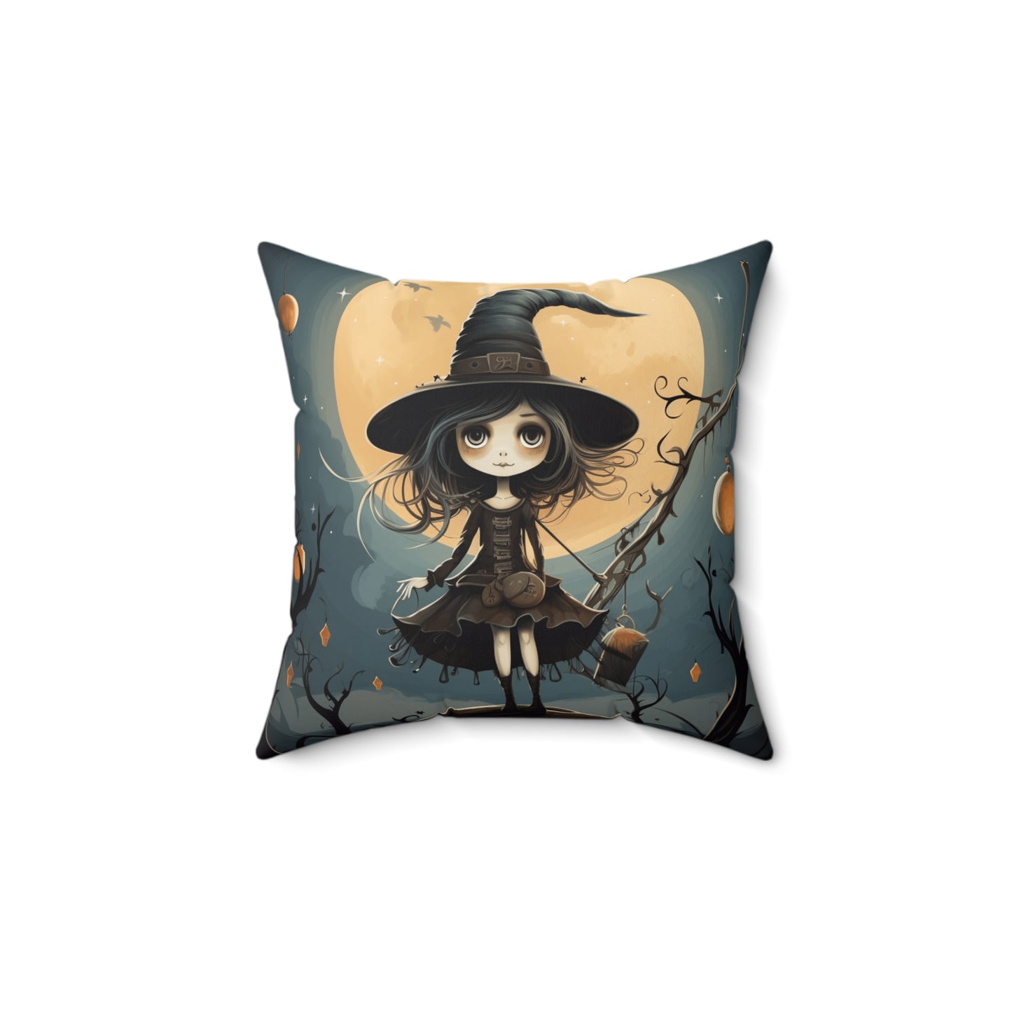 Sweet Little Witch Halloween Throw Pillow