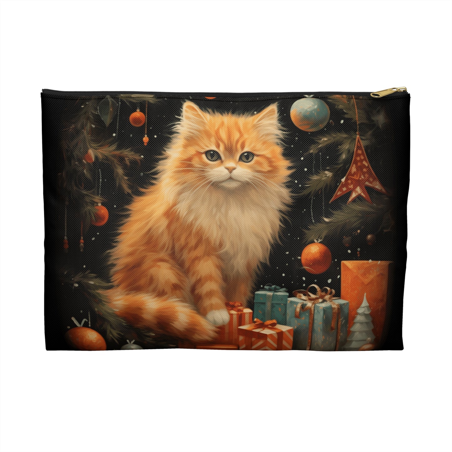 Christmas Cat 5 Accessory Pouch