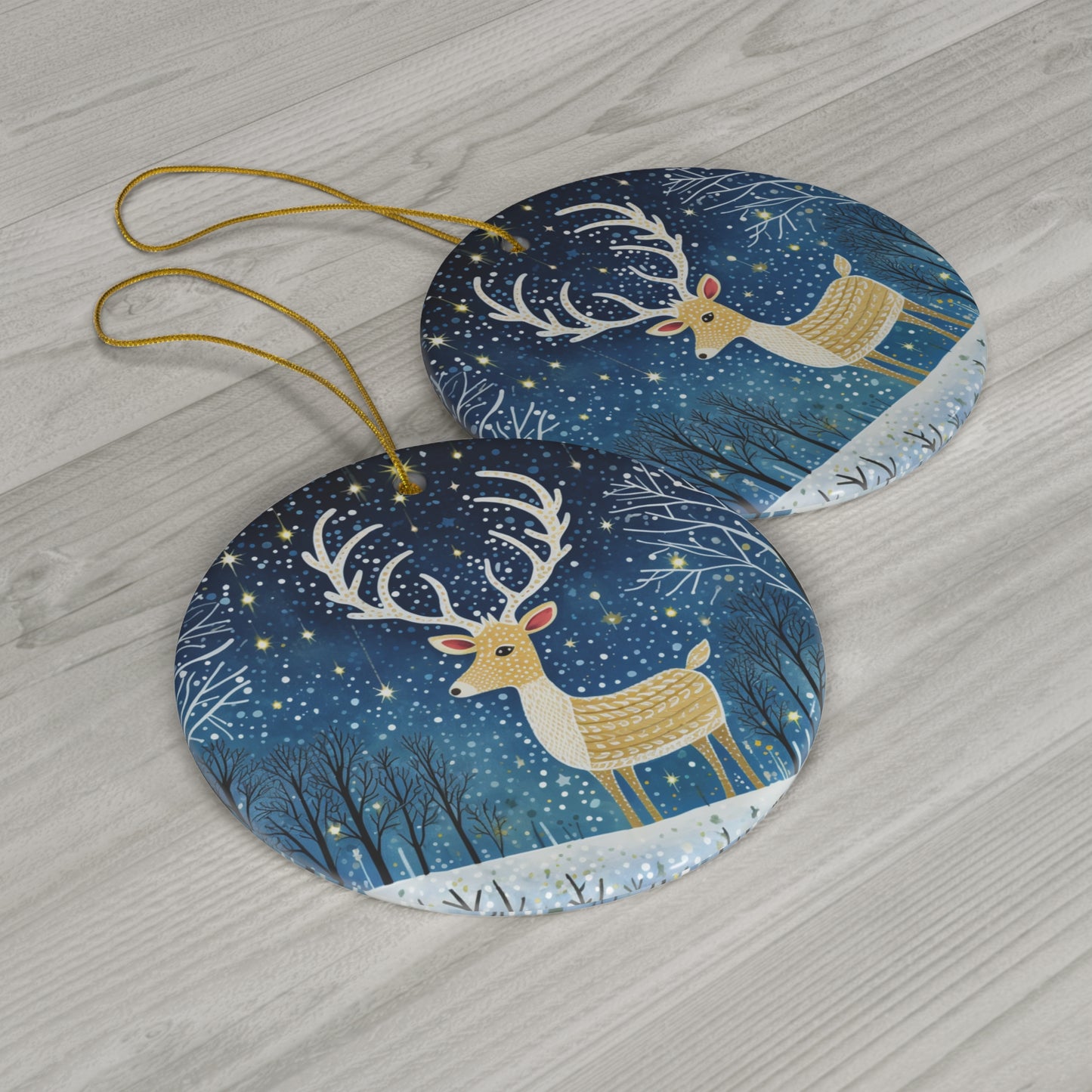 Christmas Reindeer Ceramic Ornament, 1-Pack