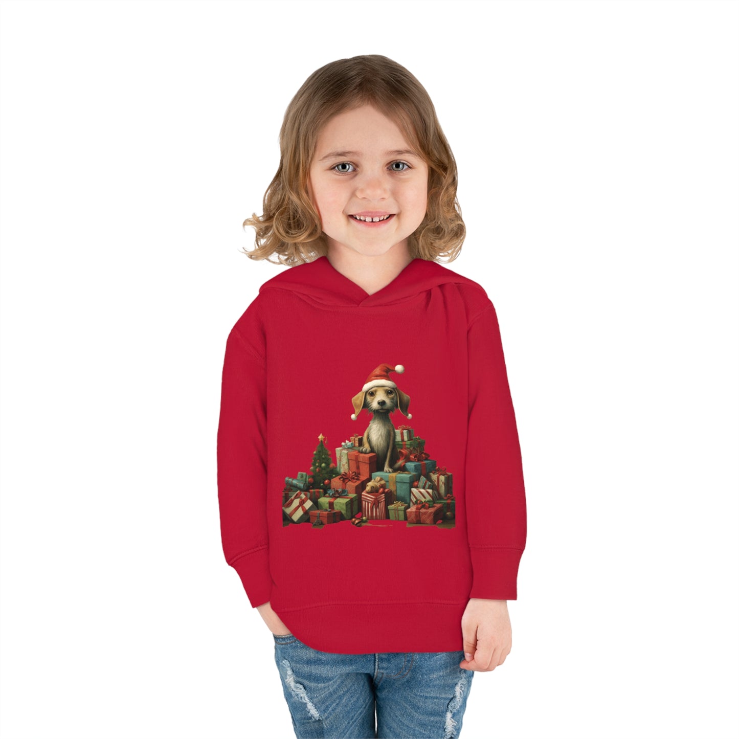 Christmas Dog 2 Toddler Pullover Fleece Hoodie