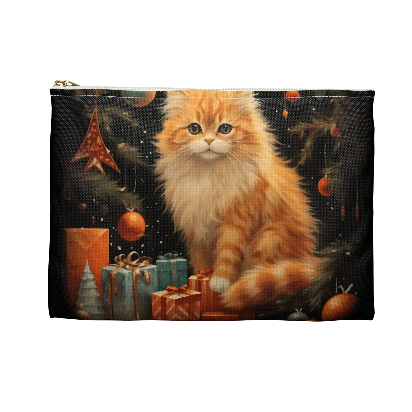 Christmas Cat 5 Accessory Pouch