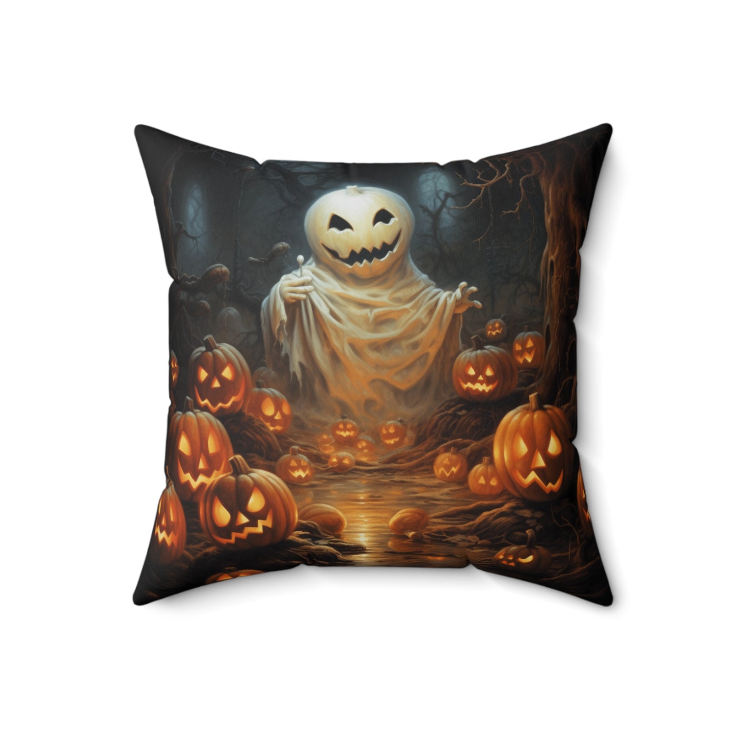 Halloween Jack Spun Polyester Square Pillow