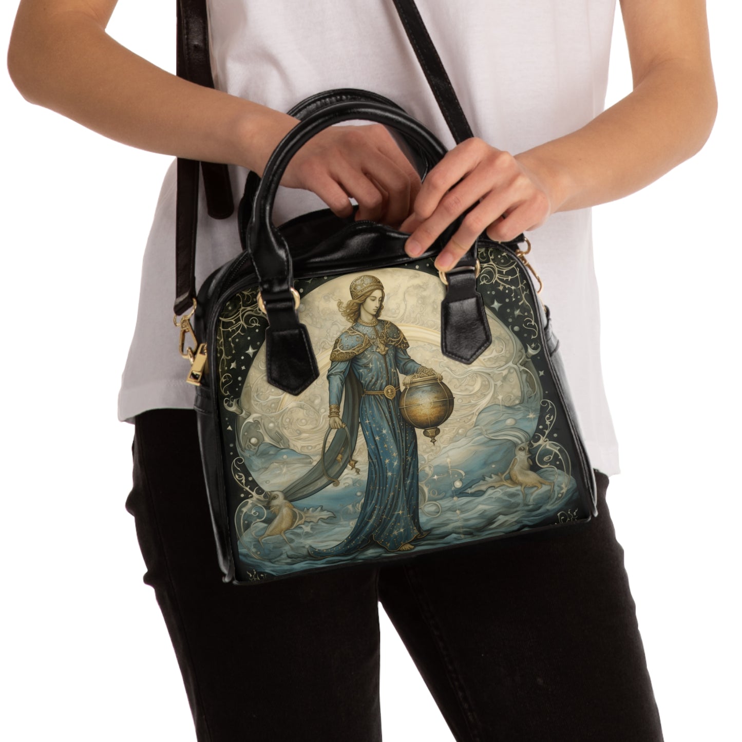 Aquarius3 Zodiac Shoulder Handbag