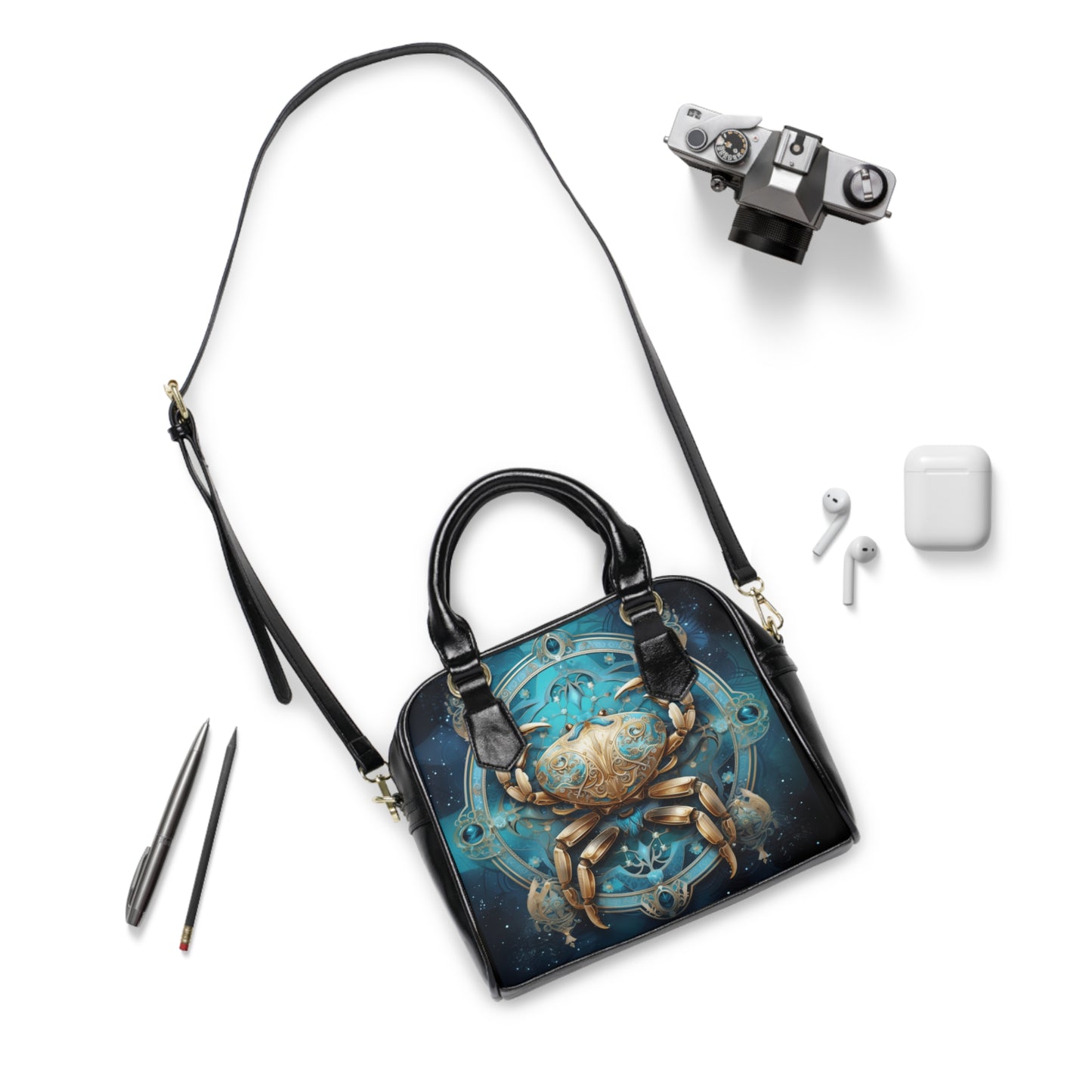 Cancer2 Zodiac Shoulder Handbag