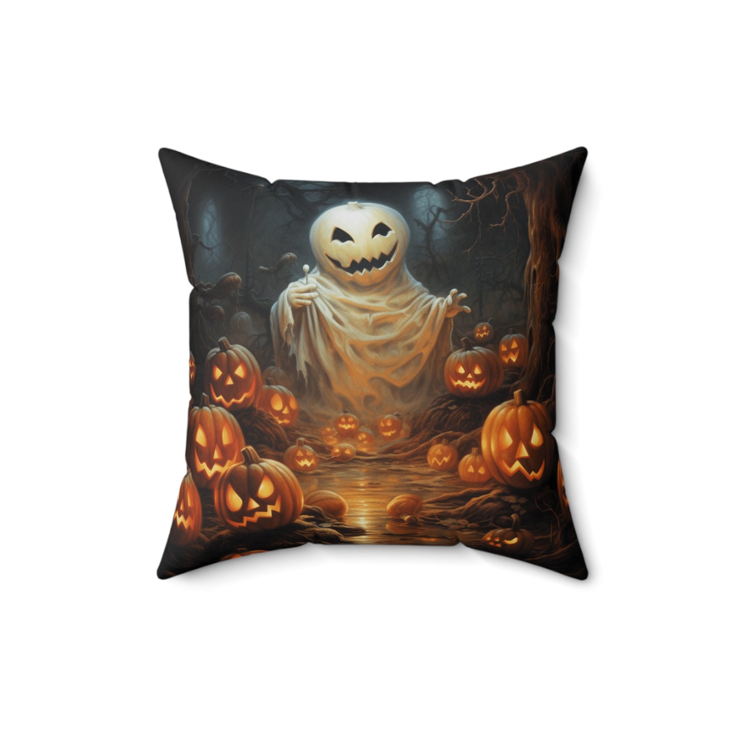 Halloween Jack Spun Polyester Square Pillow